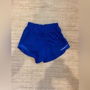 Royal Blue Lululemon Hotty Hots 4 inch size 2